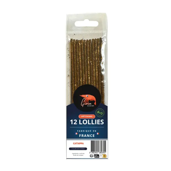 Lollies Catappa bio pour crevettes - x12pcs
