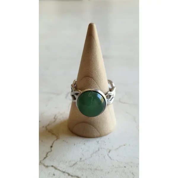Bague ajustable aventurine verte