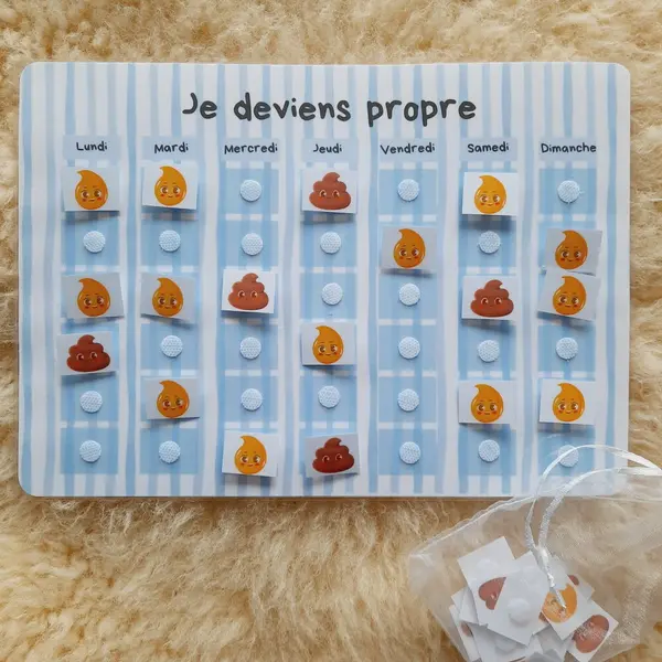 Je deviens propre ! tableau de motivation à la propreté - continence enfant