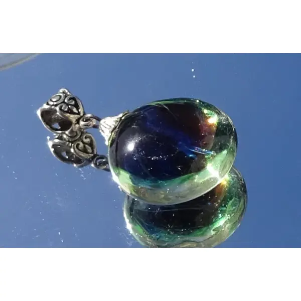 Pendentif perle d'art, lampwork,murano, verre filé cl.1148