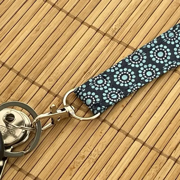 Porte-clés lanière tissu japonisant