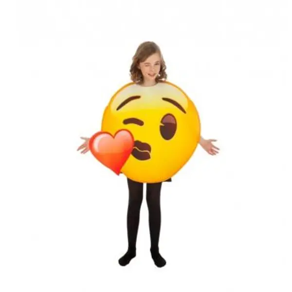 Déguisement Enfant Emoji Bisou Cœur - Taille Unique