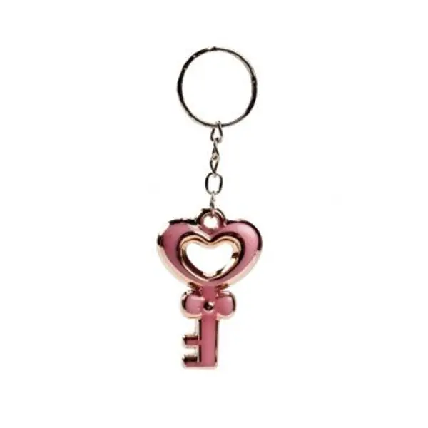 5 Porte-Clef Cœur Rose