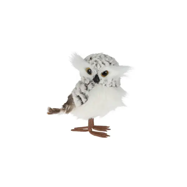 Duo de chouettes de Noël blanche
