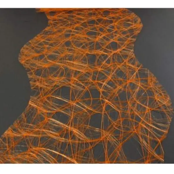 Chemin de Table Intissé 30 cm x 25 M - Orange - Vagues