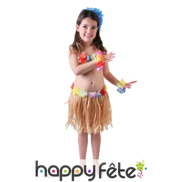 Déguisement de petite danseuse Hawaïenne