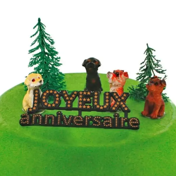 Kit décor Gâteau Chiens