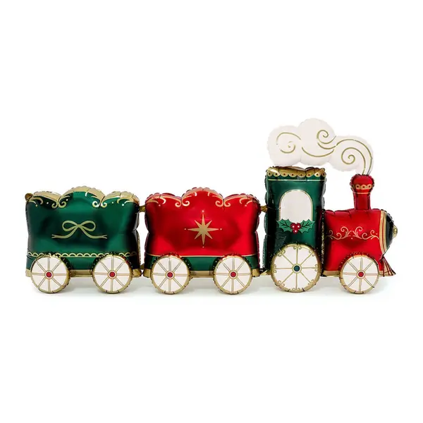 Ballon aluminium Train de Noël XXL
