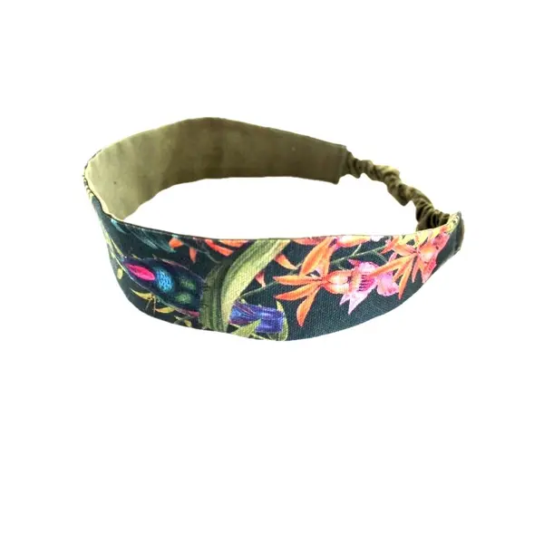 Bandeau cheveux femme tropical vert