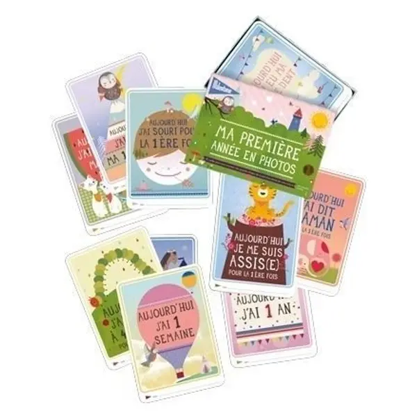 30 cartes Ma première année en photos Milestone (classique)