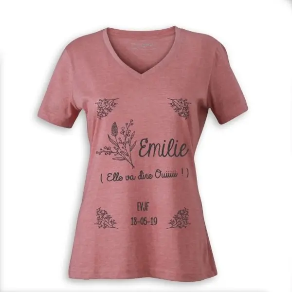 Tshirt EVJF personnalisés Floral