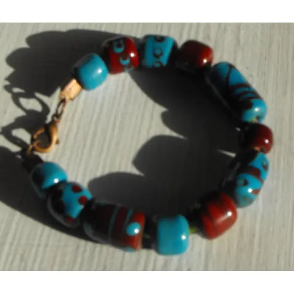 Bracelet perles en verre filé bracel.0588
