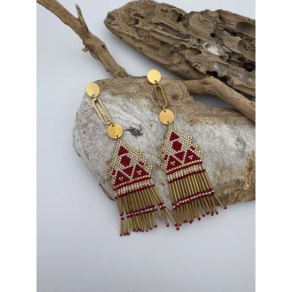 Boucles d’oreilles miyuki kani