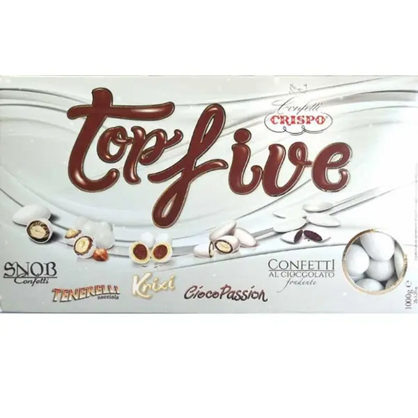 Dragées originales "Top five" Blanc