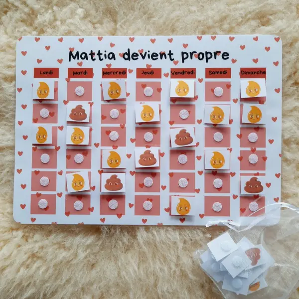 Je deviens propre ! tableau de motivation à la propreté - continence enfant