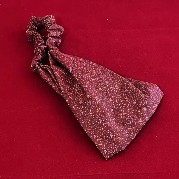 Bandeau pour cheveux bordeaux petits motifs