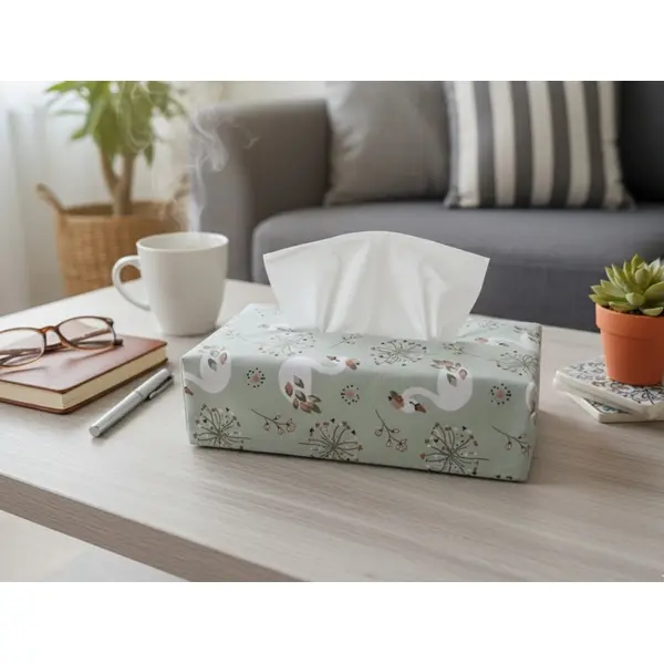 Housse pour boite à mouchoirs coton imprimé