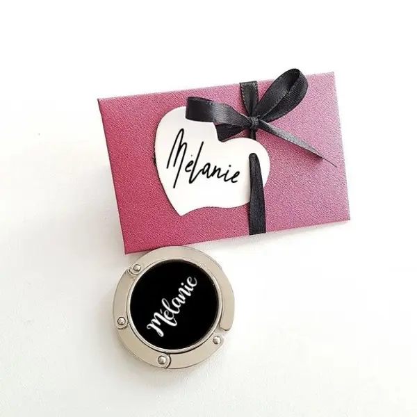 Accroche sac personnalisable avec prénom ou petit texte (+ pochette cadeau)