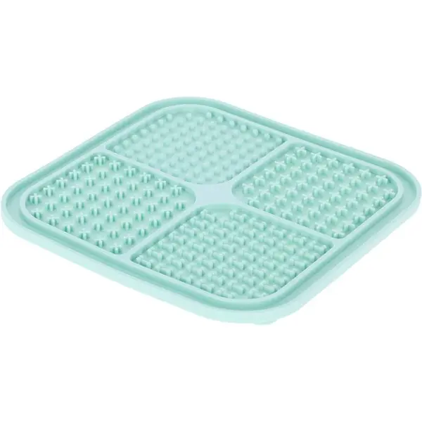 Tapis à lécher pour chien, coloris turquoise - L.20xl.20cm
