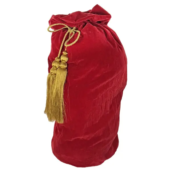 Sac de Père Noël en velours rouge
