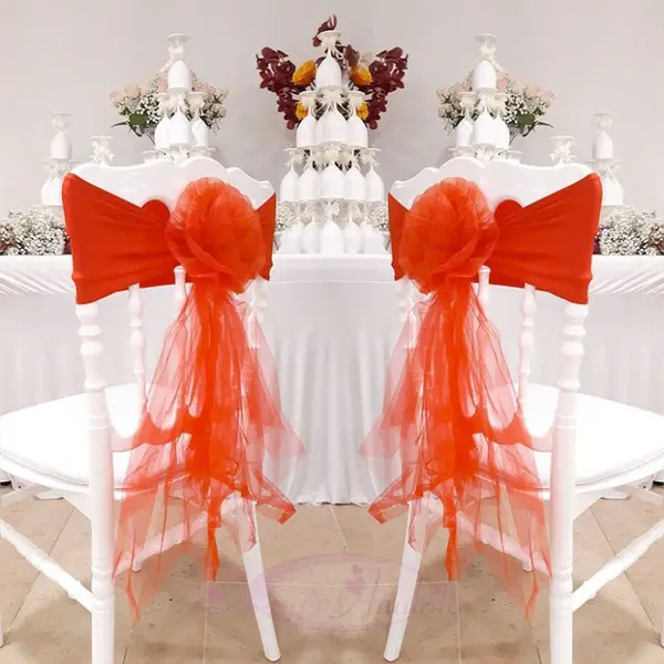 10 Noeuds de chaise en fleur Rouge