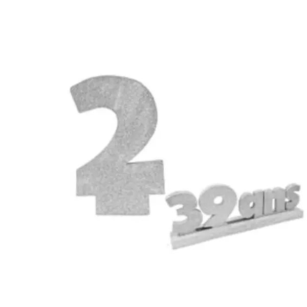 Chiffre 1 - Argent (12 cm)