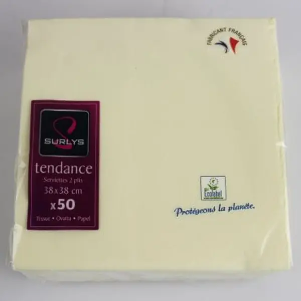 50 Serviettes Microgaufrées - Vanille