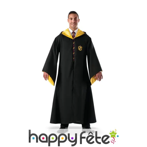 Robe de sorcier Poufsouffle pour adulte, deluxe