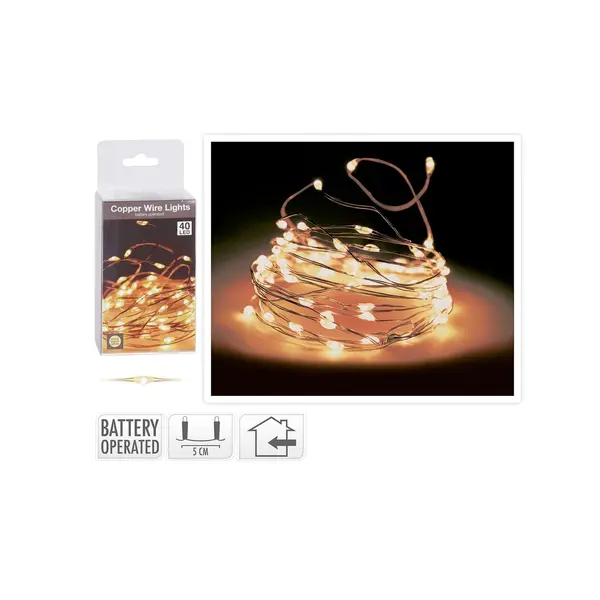 Guirlande 40 microled blanc EXTRA chaud