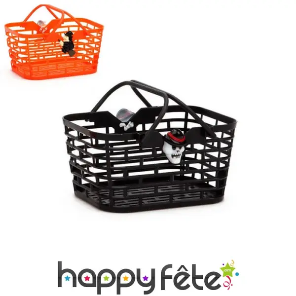 Panier à bonbons noir ou orange pour Halloween