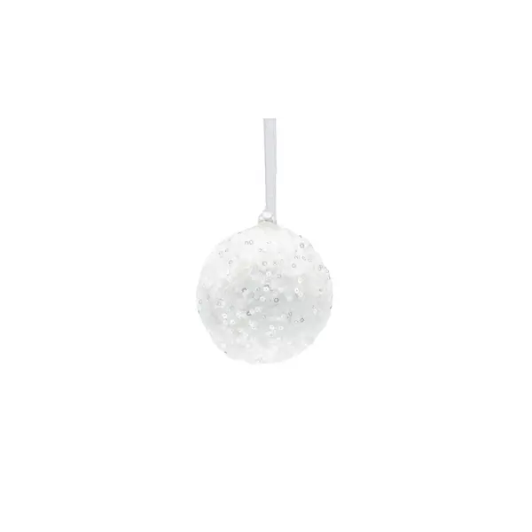 Boule blanche à sequins