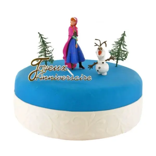 Kit décor gâteau Anna et Olaf