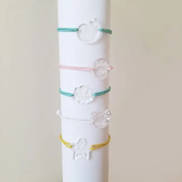 Bracelet gravé enfant personnalisable Chat