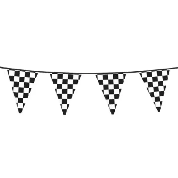 Guirlande Fanions Damier Noir et Blanc