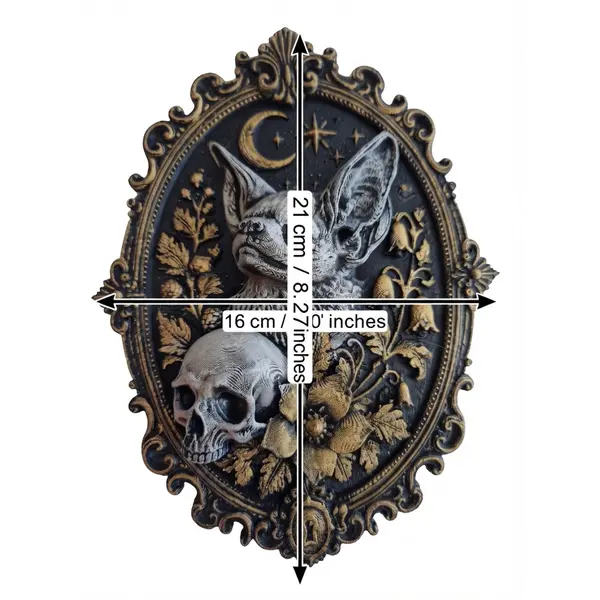 Cadre baroque chauve souris gothique