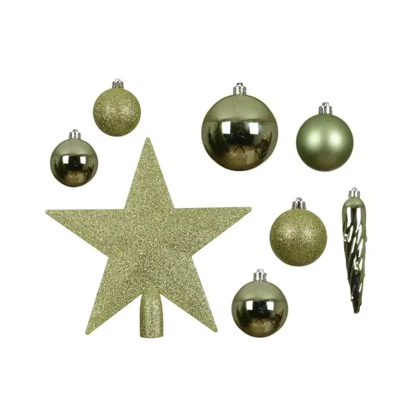 Boules plastiques thé vert paillettes