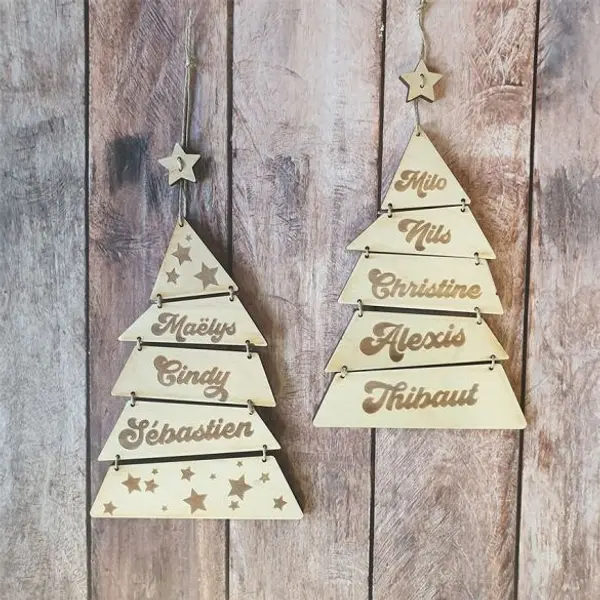 Notre Sapin DIY ! Décoration de Noël sapin en bois personnalisé