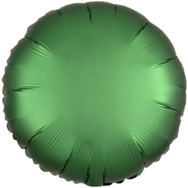 Ballon Hélium Métallique Rond - Vert Émeraude - Satin
