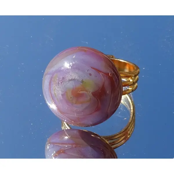Bague cabochon murano bag.1527