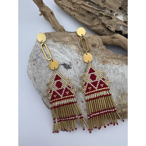 Boucles d’oreilles miyuki kani