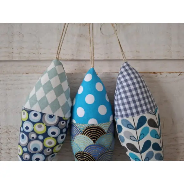 Lot de 3 poissons tissus (n°1)