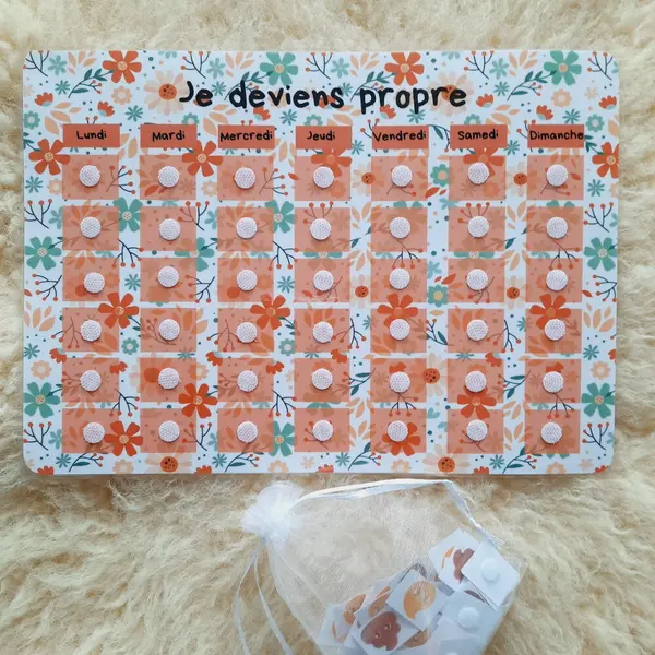 Je deviens propre ! tableau de motivation à la propreté - continence enfant