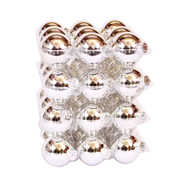 Boules de Noël classiques argent