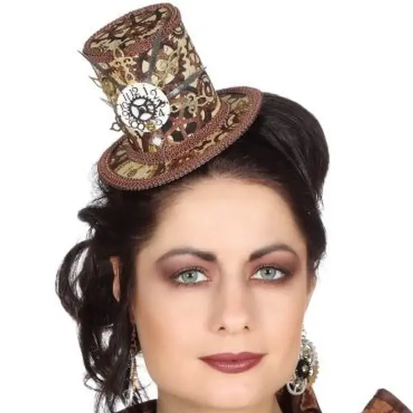 Accessoire de déguisement - Mini Chapeau - Rouages Steampunk