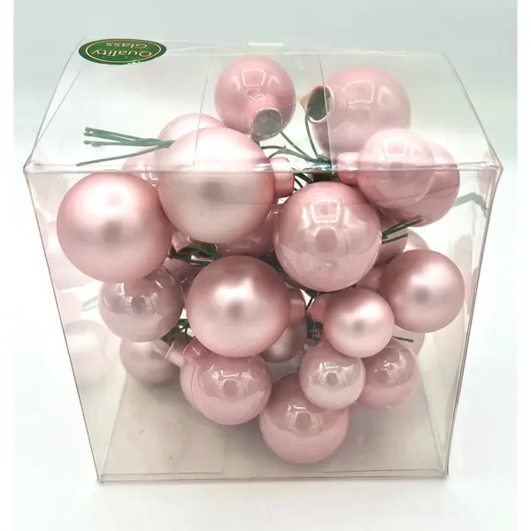 Mix Boules de Noël - rose poudré