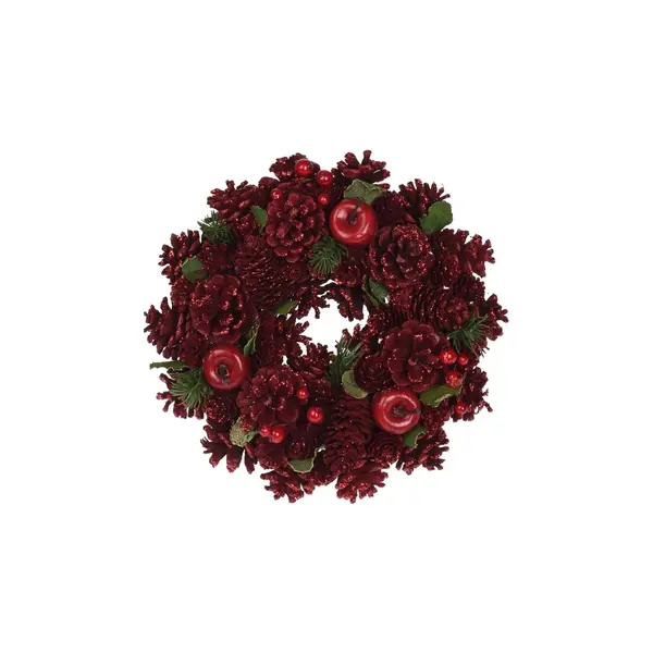 Couronne rouge en bois 26cm