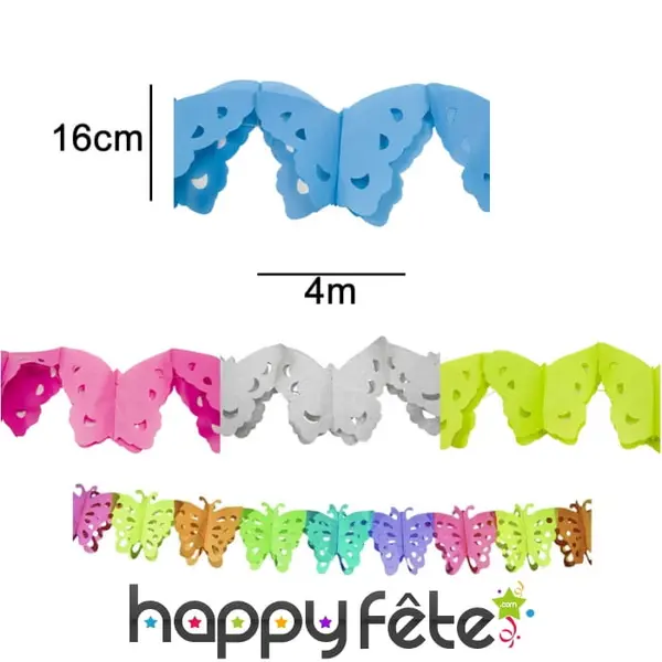 Guirlande de papillons en papier