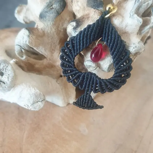 Porte-clés macramé as de pique