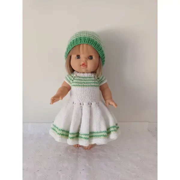 Fiche patron mk01 tuto pour tricoter des vêtements pour poupée minikane - gordi - paola reina de 32 cms