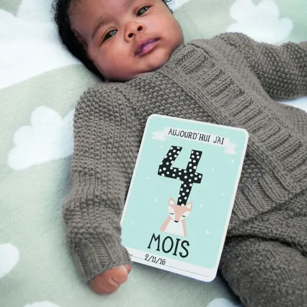 30 cartes Ma première année en photos Milestone (Over the moon)